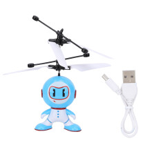 Drón Mini Eitilte Coirp Éadrom, Liathróid Eitilte Ionduchtach Cliste, Rialaithe Gluaiseachta, le Glóthach LED, Muirearú USB, Bréagán