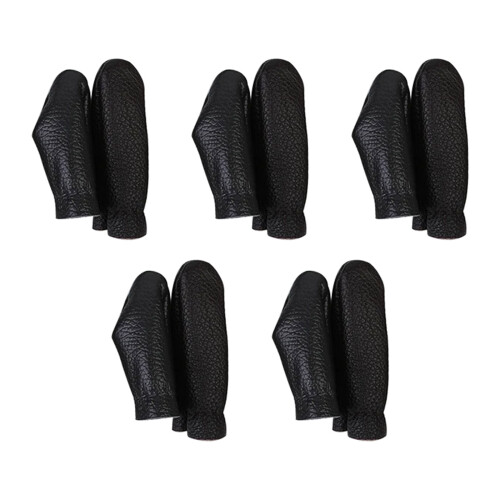 5 Sets/10Sets Thumb and Finger Thimble, Leather Thimble Finger Protector Leather Finger Cots for Sewing