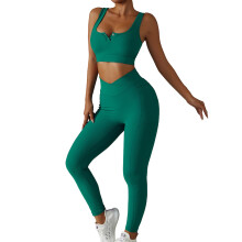 Dameslegging met buikcontrole, hoge taille, gekruiste tailleband, billenliftend effect, yogabroek, vochtregulerend, geplooide design, sportkleding