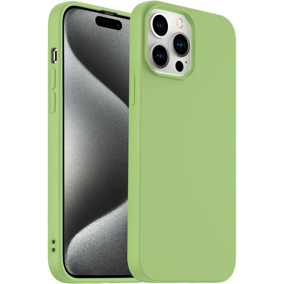 Iphone 15 Pro Case Â Ultra Slim Silicone Shockproof With Soft Microfiber Lining & Enhanced Camera Protection, Matcha (Compatible With Iphone Green 9181073440229