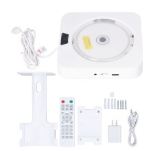 Leitor de CD Bluetooth multifuncional para casa, escritório, estúdio e festas, com rádio FM, som Hi-Fi, porta USB para carregamento, controle