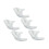 10Pcs Ceramic Tea Accessory White Guanyin Hand Tea Strainer Supports 1