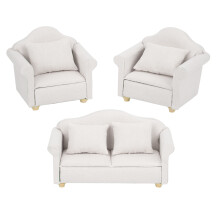 Sztuczna scena domowa, dekoracja domku dla lalek, miniaturowe akcesoria do salonu, edukacyjne zabawki dla dzieci, dekoracyjna mini sofa, wykwintne