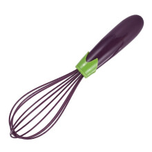 Silicone Handle Manual Egg Beater, Stainless Steel Mini Hand Mixer – Compatible with KitchenAid Attachments
