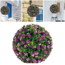 Artificial Flower Ball 20cm Artificial Flower Ball – Decorative Faux Rose Topiary for Indoor and Outdoor Floral Decor Topiary Flower Ball