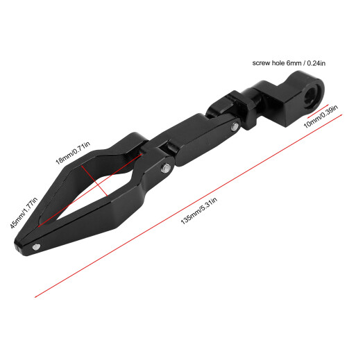 Oil Pipe Cable Clip Aluminum Alloy Foldable, Black 1