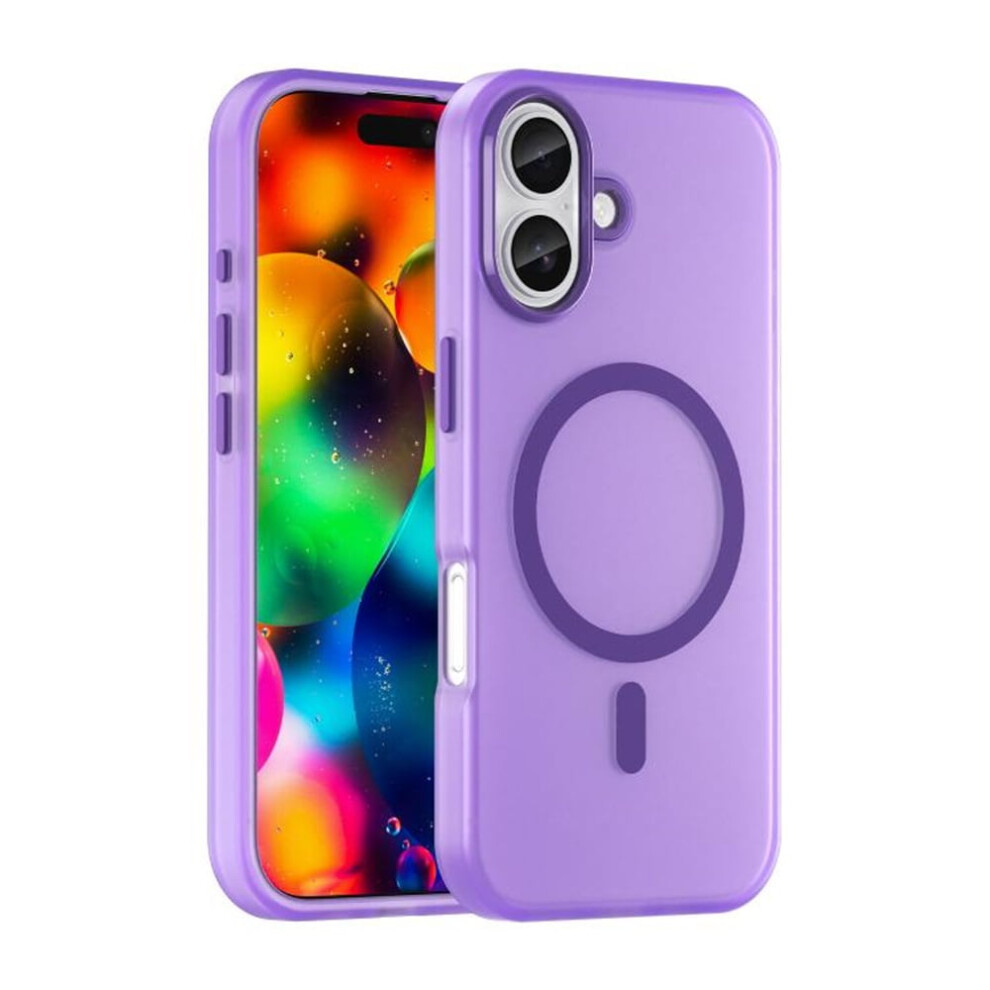 Slim Frosted Translucent Iphone 17 Case Â Magsafe Compatible, Shockproof & Anti-Fingerprint, Purple 9558633036411