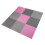 Puzzle Protective Mat, 60x60x1cm, 9-Piece Set, Gray/Pink 1