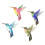 Καρφίτσα καρφίτσας Hummingbird Enamel – Κράμα, 33mm 5