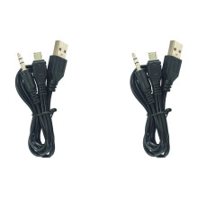 MicroUSB 5Pin to 3.5mm and USB Stereo Sound Cable With Simultaneous Chargings Support