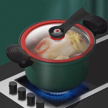Non-Stick Aluminum Alloy Pressure Cooker with Cool-Touch Handle, 10-Quart Capacity for Stovetop and Induction Cooking