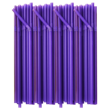 200 Pcs Flexible Plastic Drinking Straws Extra Long Colorful Disposable Bendy Party Fancy Straws