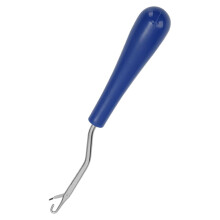 Hand Knitting Tools Ergonomic Crochet Hook Set Stainless Steel Blue for Beginners 1Set