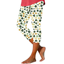 St Patricks Leggings for Women Stretchy High Waisted Soft Shamrock Legging Irish Clover Saint Pattys Day Tights
