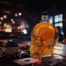 Unique Clear Whisky Decanter – High Borosilicate Glass, Compatible with Whisky/Vodka/Tequila, Home/Office Decor & Gift