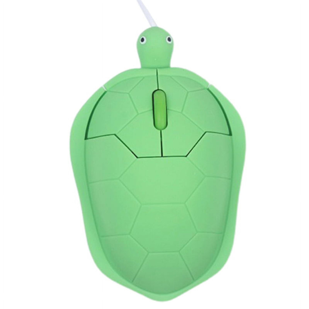 For Turtle Shaped Wired Mice Portable Corded Optical Mouse 1200Dpi For Business Travel Office Home School Gift Green 9418476688225