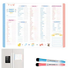 Magnetic Baby Weaning Chart – First Foods Tracker & Toddler Meal Planner (Compatible with Fridge)