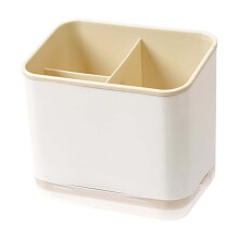 Chopstick Basket Storage Rack Chopstick Cage Home Multi Functional Spoon Storage Kitchen Chopstick Barrel Storage Box(12"14",Beige)