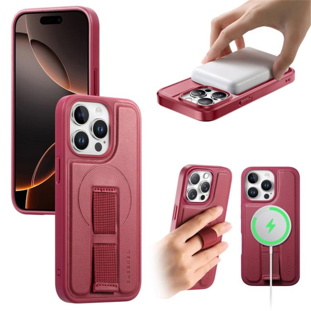 Magsafe Phone Case With Belt Clip, Kickstand For Iphone 13 Pro Max 6.7" Red 9130661923804