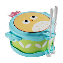 Batteria giocattolo in legno, set di batteria per bambini con 2 bacchette, giocattolo musicale educativo per neonati e bambini piccoli, regalo ideale.