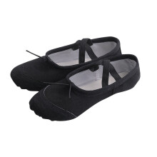 Ballet Shoes for Girls Elastic Arch Ballet Slippers Dance Shoes for Toddler for Perform Dance Yoga Black 10-11 Years