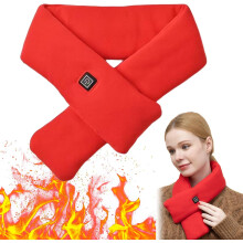 Sigmakin Intelligent Electric Heating Scarf, Compatible with Brylony – Rechargeable Portable Neck Warmer (Red)