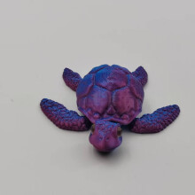 1PC purple blue 7CM 3D Printed Jointed Turtle Figurine