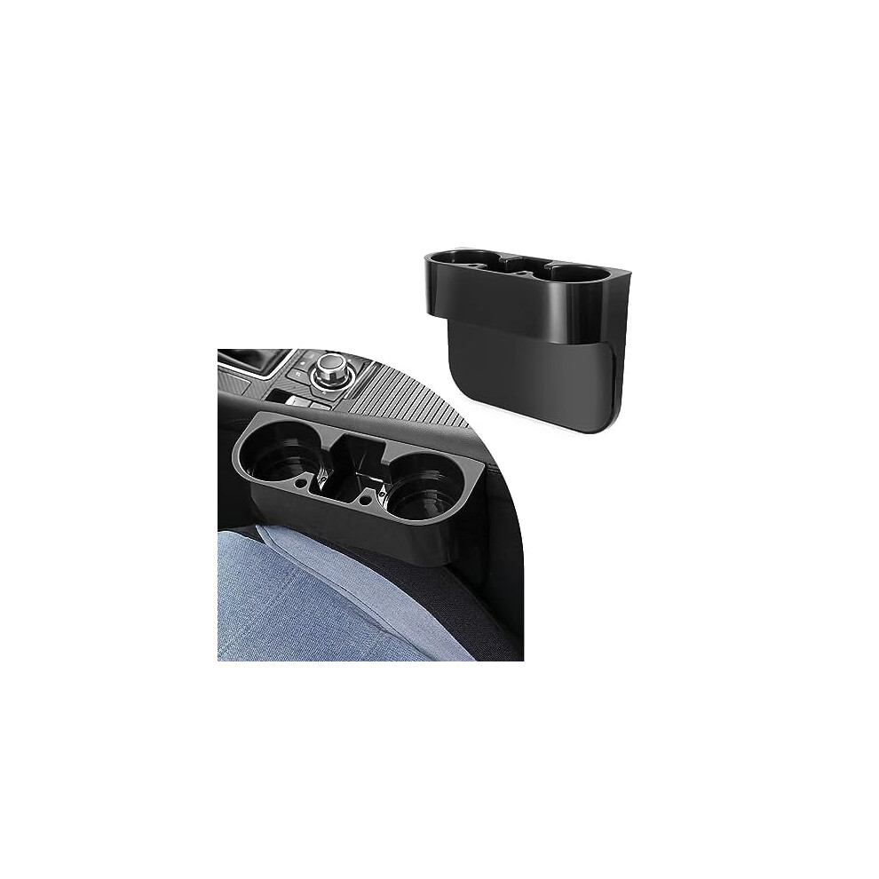 Multifunctional Car Cup Holder & Seat Gap Organizer For Mugs, Bottles, Phones, Keys, Cards Â Black 9181073444937