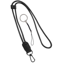 Șnur de gât din PU negru cu încuietoare detașabilă – pachet de 1