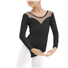 Long Sleeve Black Leotard for Girls Gymnastics Leotards Toddler Dance Ballet Bodysuit Black 12-13 Years