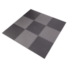 Puzzlematte für Fitnessgeräte, Dunkelgrau, 9-teilig