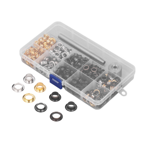 DIY Grommet Kit For Fabric Projects, 400PCS Corrosion Resistant Metal Eyelets With Setting Tools And Modular Storage Box, Practical Tools For Leather 2