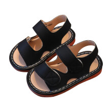 Baby Infant Boy Girl Sandals Shoes First Walking Shoes Open Toe Summer Black 9-12 Months