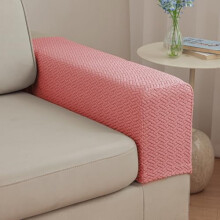 Housses d'accoudoirs de canapé, housses d'accoudoirs de fauteuil inclinable, housses de protection pour accoudoirs de chaise (Texture rose, grande
