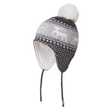 ZACPNCV Toddler Kids Infant Winter Hat,Earflap Knit Warm Cap Fleece Lined Beanie for Baby Boys Girls Gray