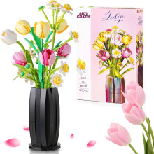Tulpenboeket Bouwsets Woondecoratie voor Meisjes Compatibel met Lego