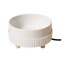 USB-driven vattenautomat för husdjur, keramisk skål, uppvärmd vattenapparat, 5V-version, 13,5 cm