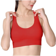 Soutien-gorge de sport à bretelles pour femme, rembourré et push-up, idéal pour la course à pied, le sport et le yoga.
