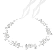 Perle- og rhinstensblomsterpandebånd til piger