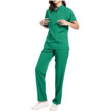 asdoklhq Black Scrubs Sets for Women Two-Piece Set Of Women's Nursing Zip-Up Top with Multiple Pockets for Caregivers Green XL