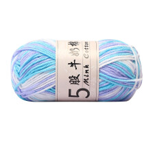Knitting Yarn Clearance Five Strands Of Milk Cotton Gradient Hand-woven Diy Doll Sections Dyed Baby Wool Ball