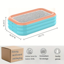 4m Large Inflatable Swimming Pool, PVC Reinforced & Thickened, Quick-Open, Ideal for Courtyard Parties
