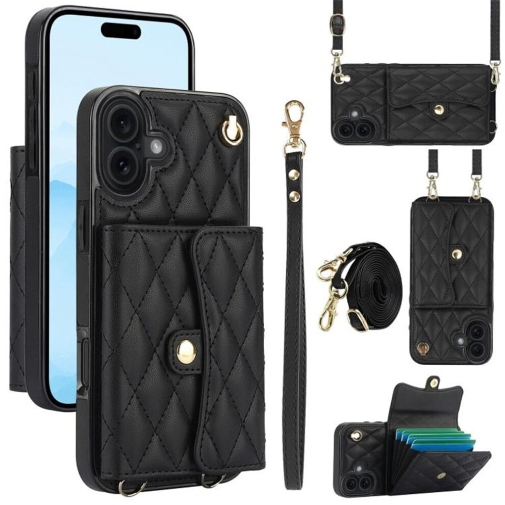 Rfid-Blocking Magnetic Flip Wallet Case For Iphone 16 Plus 941196003782