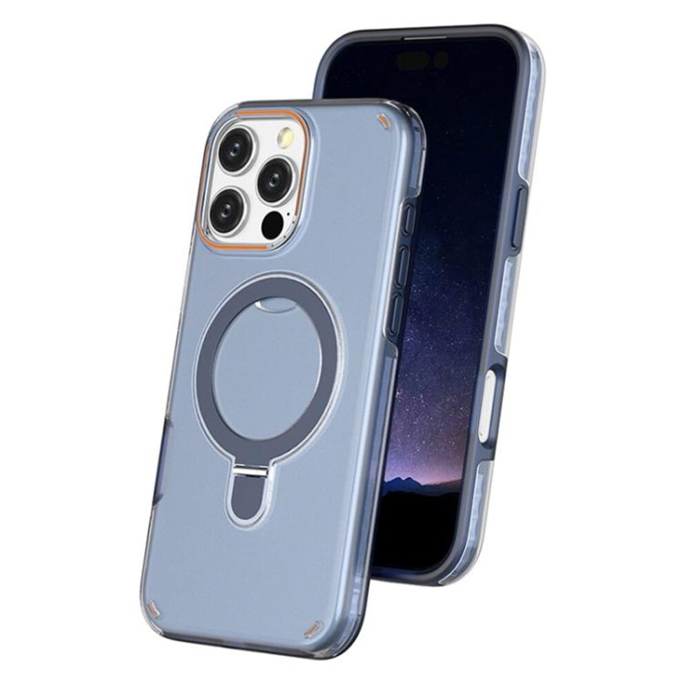 Iphone 16 Pro Case Â Magsafe Compatible, Dazzling 2-In-1 Magnetic Ring, Rotating Bracket, Shockproof Soft Tpu, Blue 9152228525184