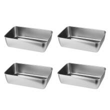 Stainless Steel Loaf Pan (1/2/3/4pcs) – Rectangular Baking Pan for Bread, Meatloaf – Compatible with Home Ovens