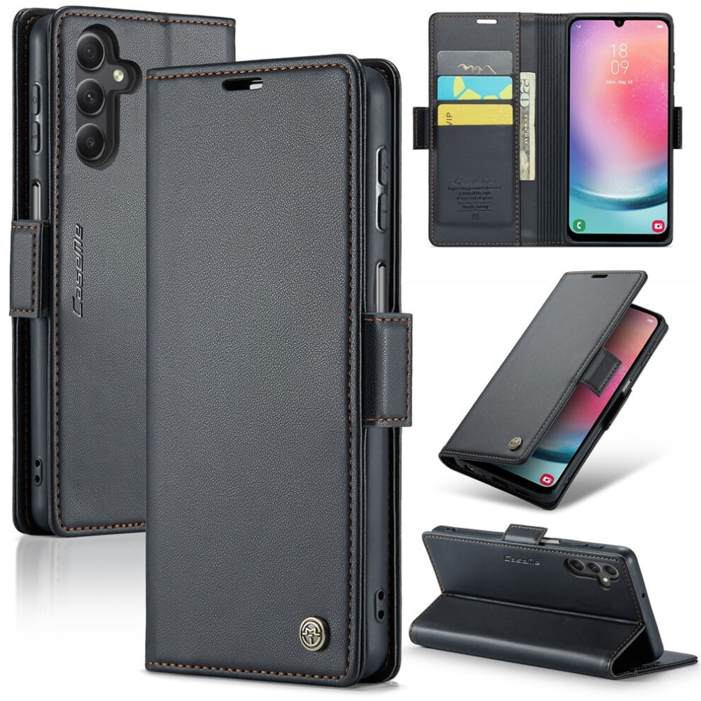 Caseme Leather Wallet Case For Compatible With Samsung Galaxy A24 4G Â Rfid Blocking, Magnetic Clasp, Kickstand, Card Holder 9485826628606