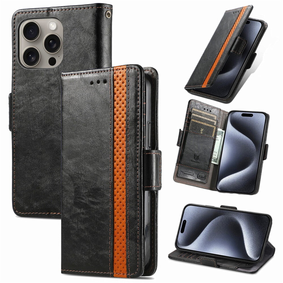 Iphone 15 Pro Leather Wallet Case With Rfid Blocking And 941196004666
