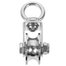 Heavy Duty Steel Wire Swivel Pulley, Finish, 1 Set, Dimensions 4.2 x 1.9 x 1.8 inches