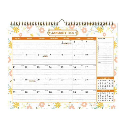 Vægkalender 18 måneder jan. 2026–jun. 2027 40x28 cm