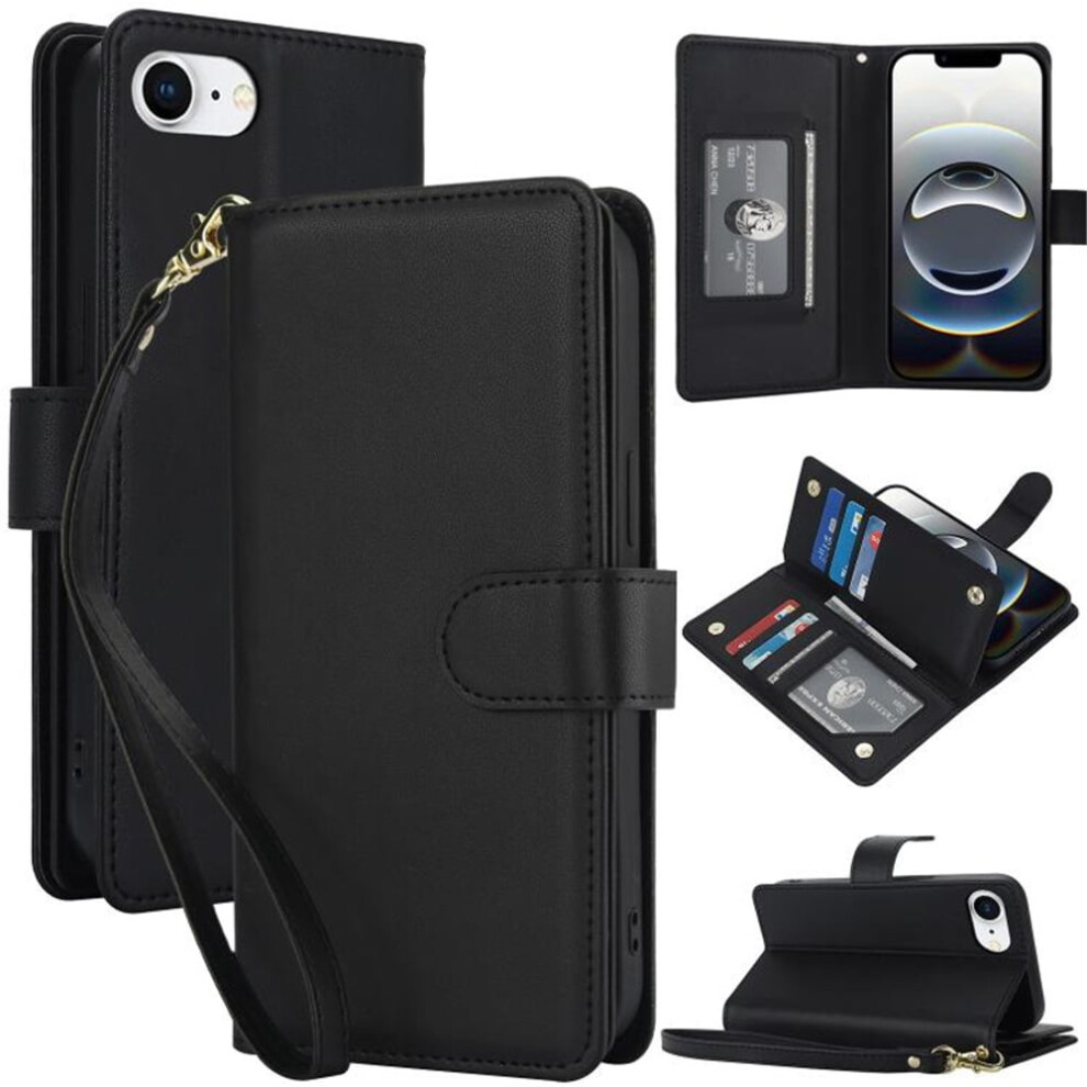 Leather Magnetic Flip Wallet Case For Iphone 16E 6.1 Inch 941196005212